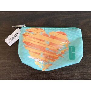 NWT Clinique Cosmetic Bag ONLY Heart Makeup Full Zip Open Travel